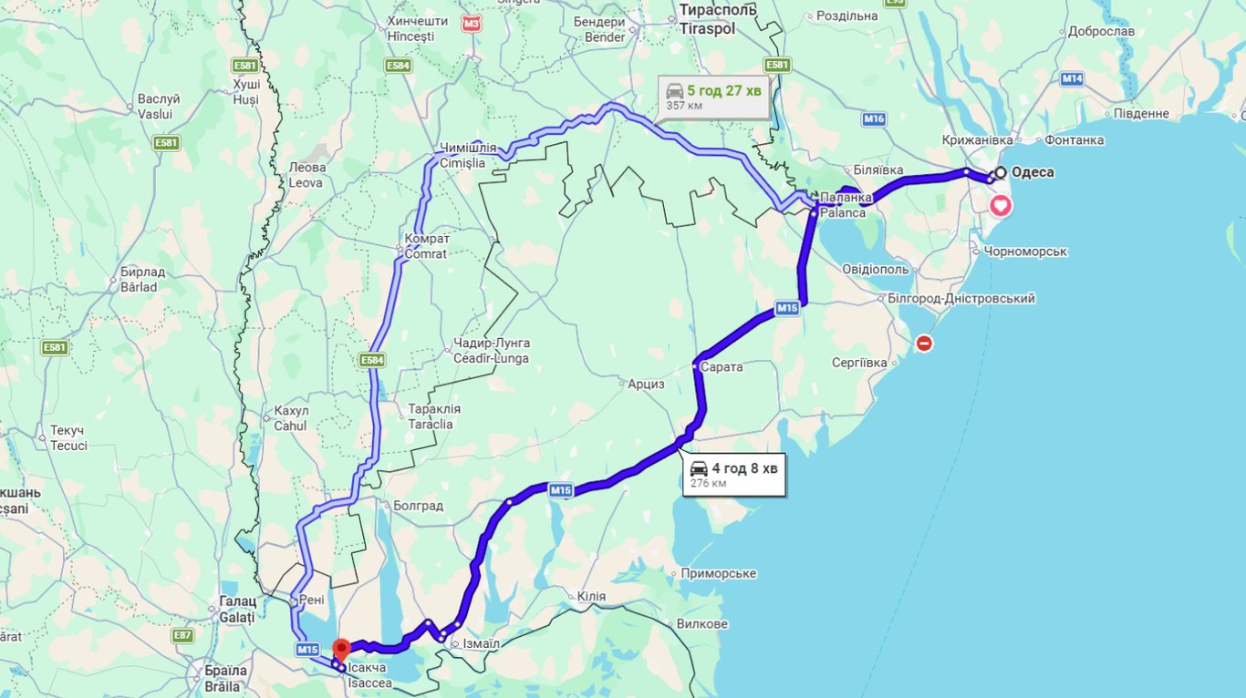 Затори на трасі Одеса Рені до Молдови