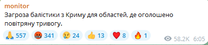 Масштабна повітряна тривога — в яких областях України загроза балістики - фото 2