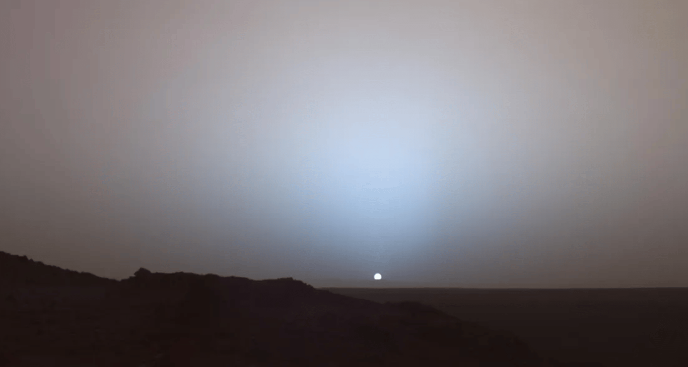 Закат солнца на Марсе