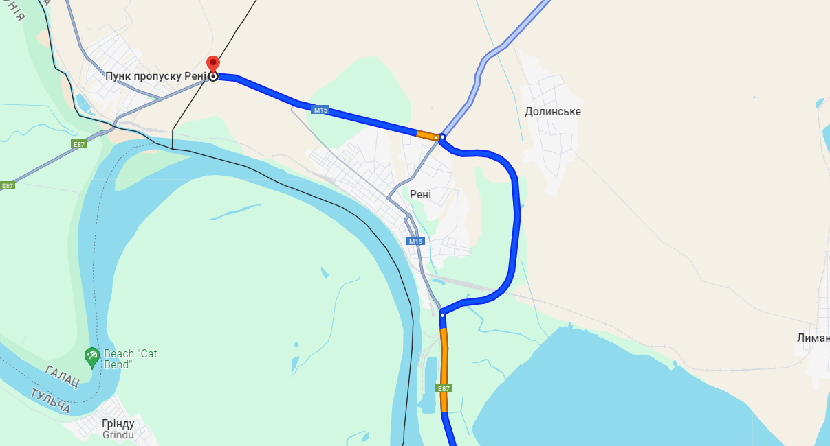 Пробки на КПП "Рени" 3 июня