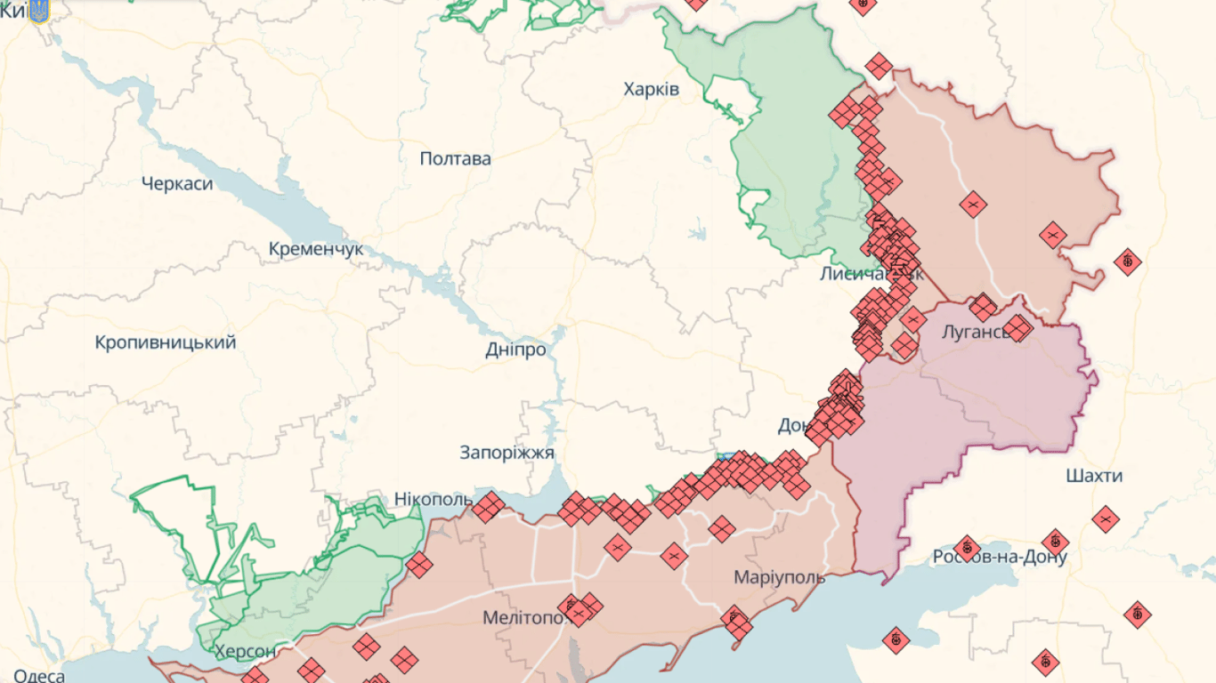 Онлайн карти бойових дій в Україні на 28 червня: DeepState, Liveuamap, ISW