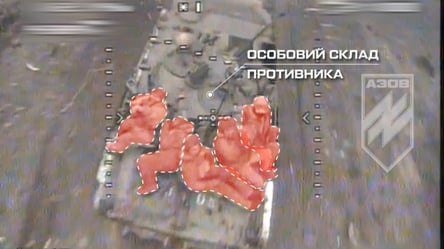 В "Азові" показали, як бійці 12 бригади з дронів прицільно влучають у ворожі БМП з піхотою - 285x160
