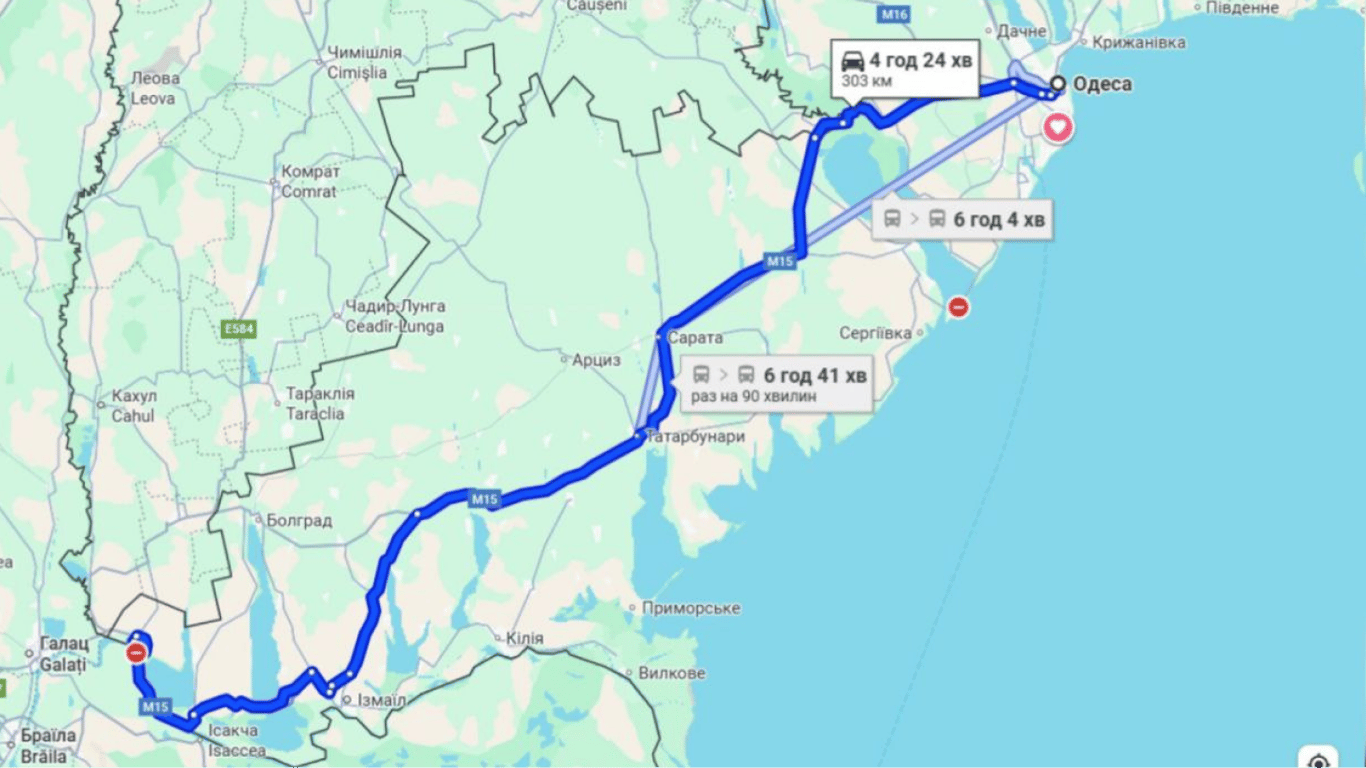 Затори на трасі Одеса-Рені