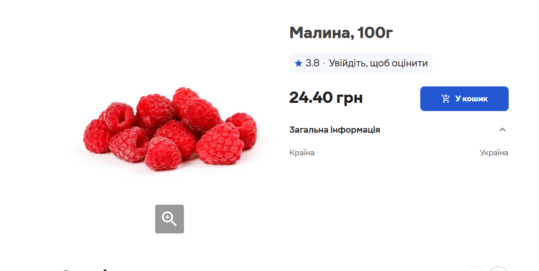 ціни на малину