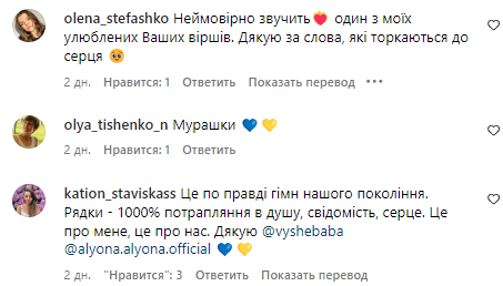 Комментарии со страницы Alyona Alyona