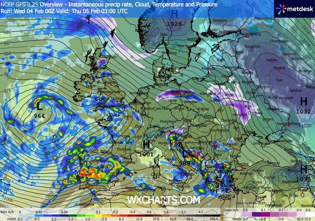 Прогноз погоди на 5 лютого