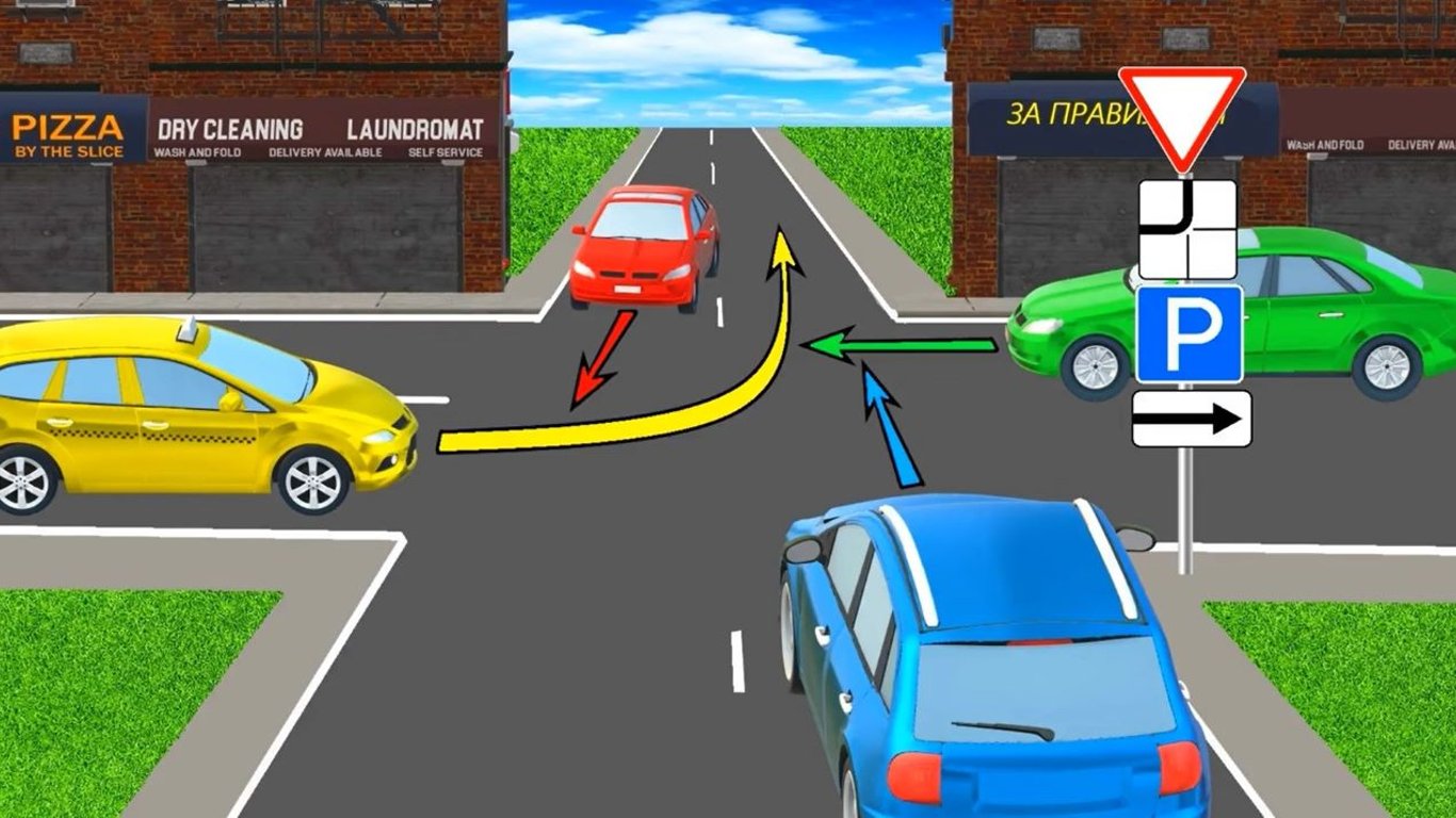 Задача з ПДР: водій не здолає перехрестя, якщо не навчитися читати ці знаки
