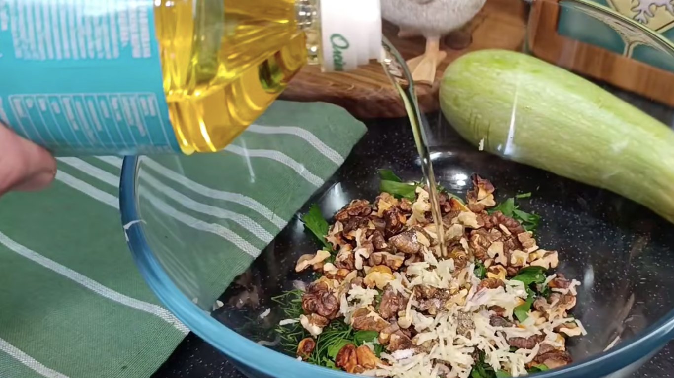 рецепт салату з кабачками