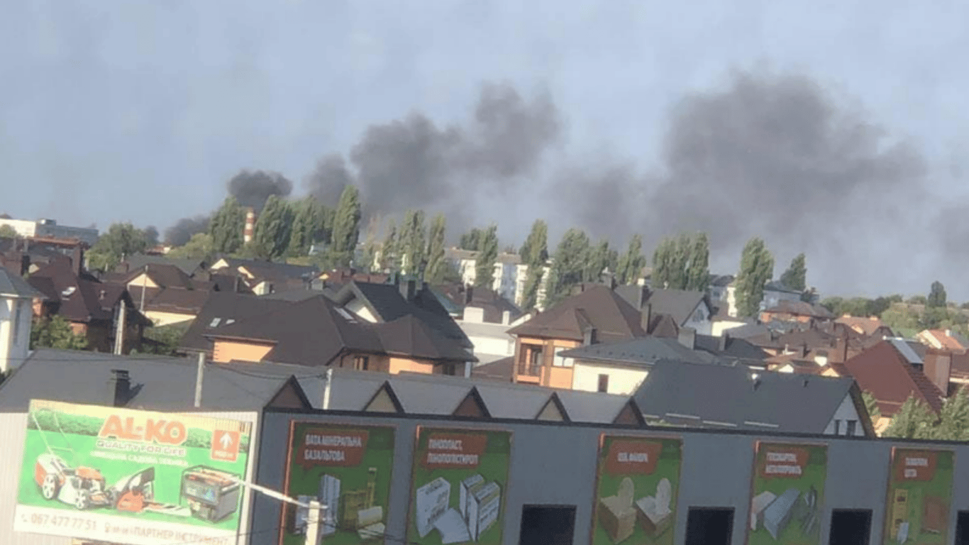 Пожар в Белой Церкви - в городе раздаются взрывы