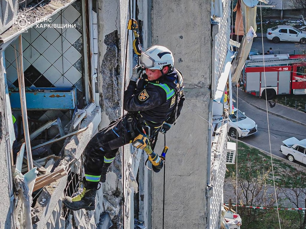 Russian attack on Kharkiv on April 18