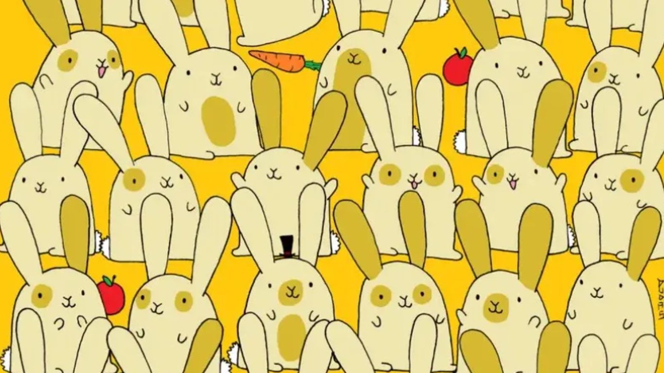 Оптична головоломка для генія: знайдіть одинака серед 29 кроликів