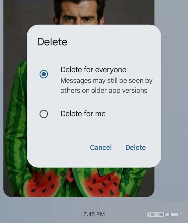 Delete for everyone in Google Messages