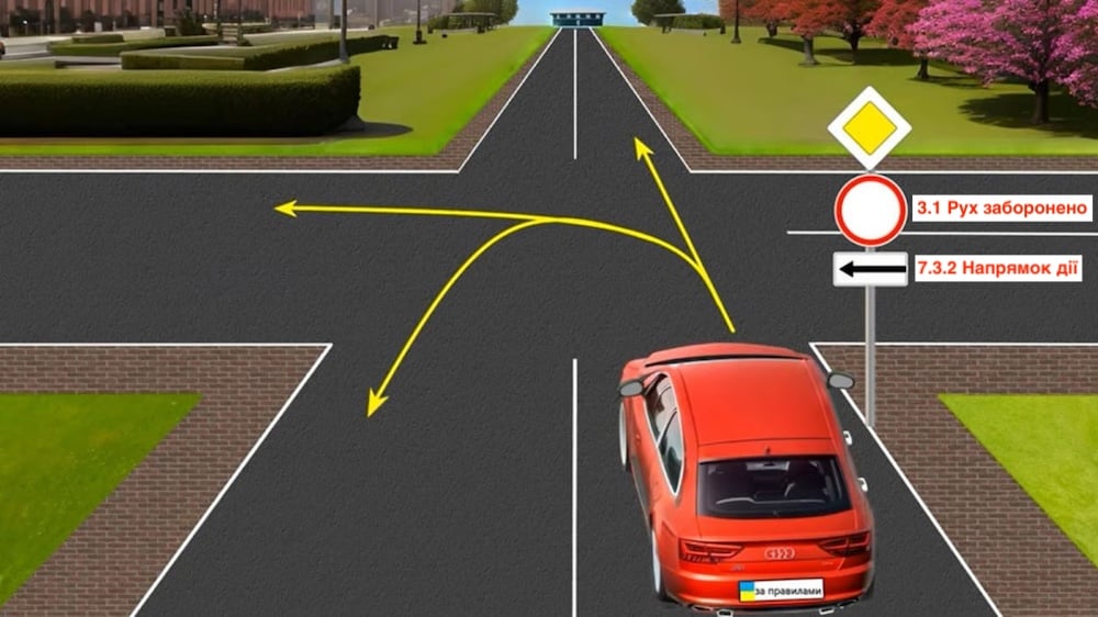 Тест з ПДР: куди може проїхати водій авто?