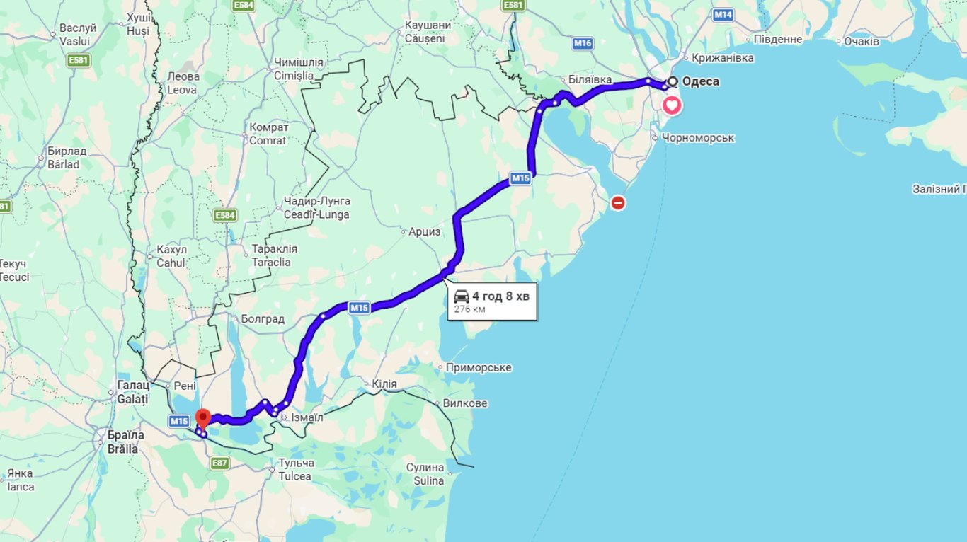 Затори на трасі Одеса-Рені