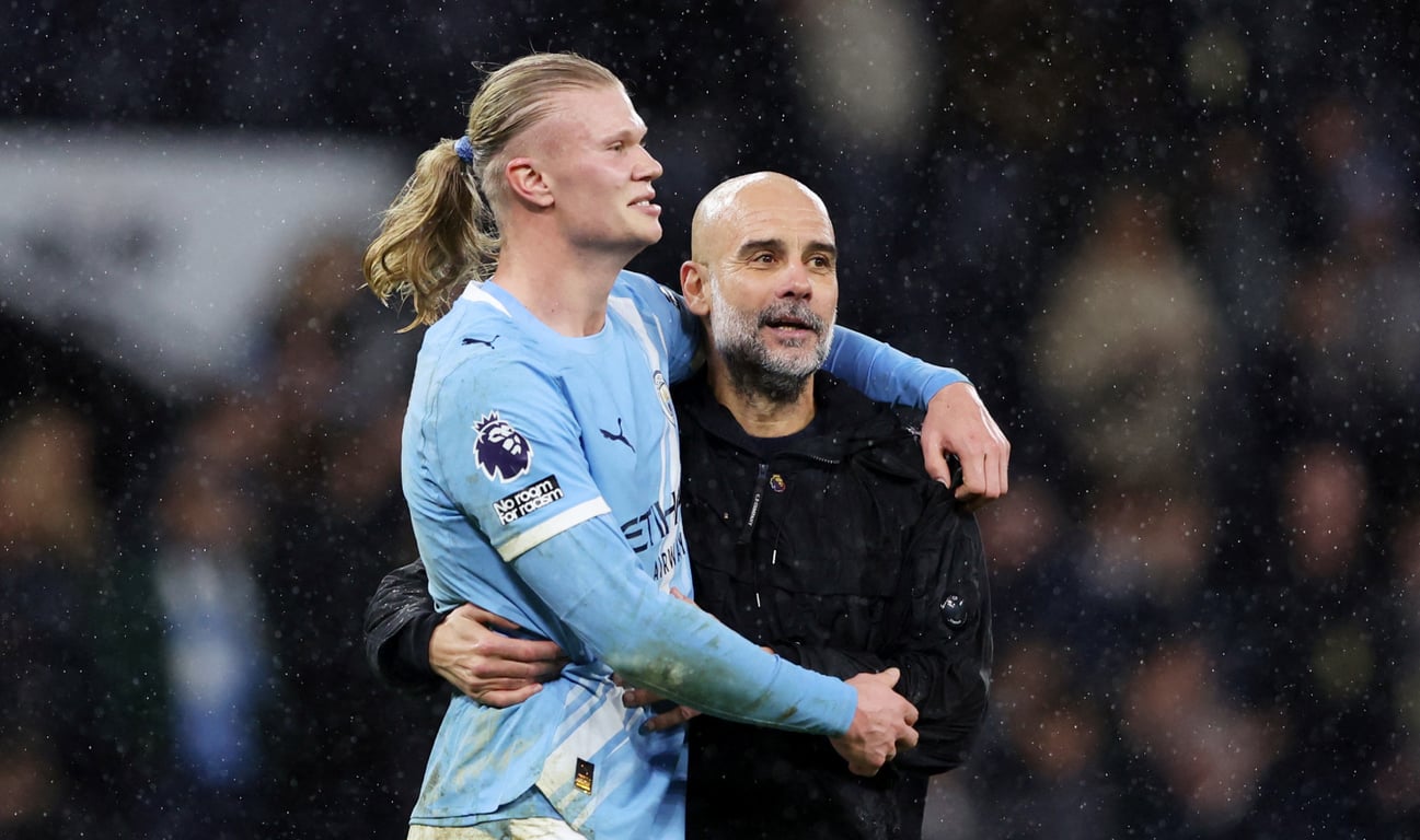 Эрлинг Холанн и Хосеп Гвардиола