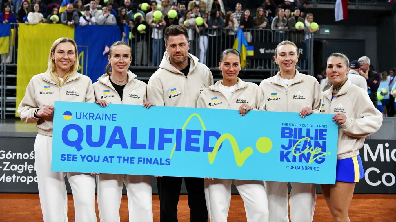 Збірна України з тенісу вперше увійшла до топ-3 рейтингу Кубка Біллі Джин Кінг