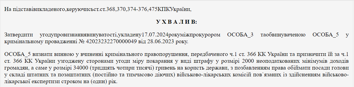 На Херсонщині жінка виписувала фейкові висновки ВЛК