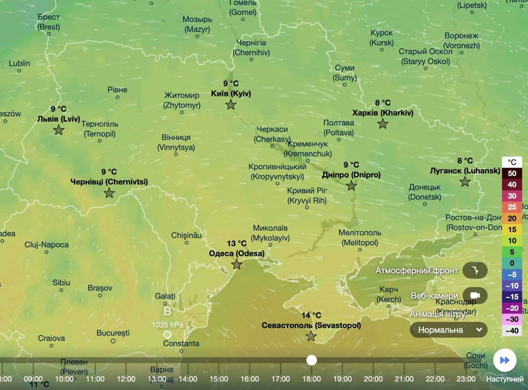 карта погоди