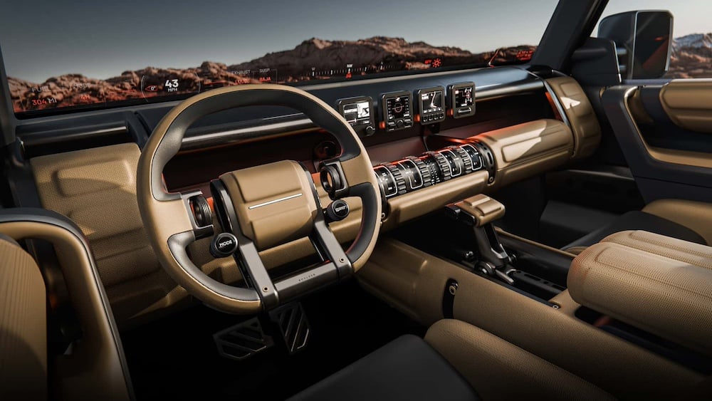 Інтер'єр Hyundai Boulder у ретро-футуристичному стилі