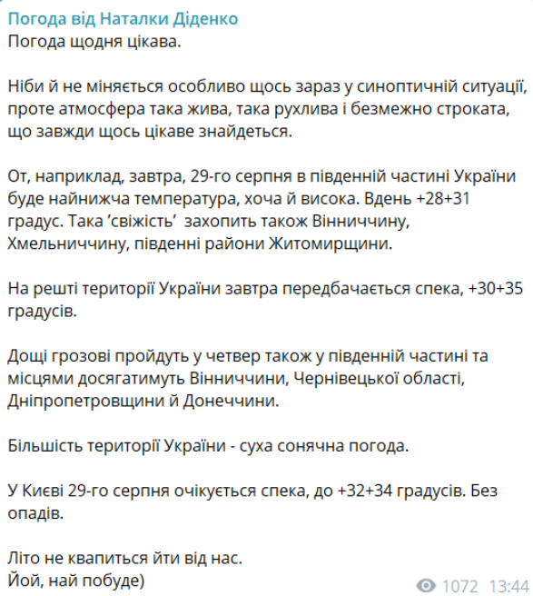 пост Наталии Диденко