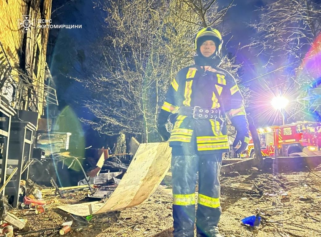 Руйнування житлового будинку після атаки в Житомирському районі