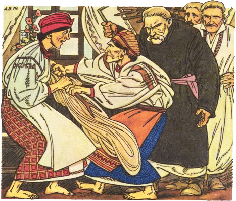 Момент из повести "Кайдашева семья"