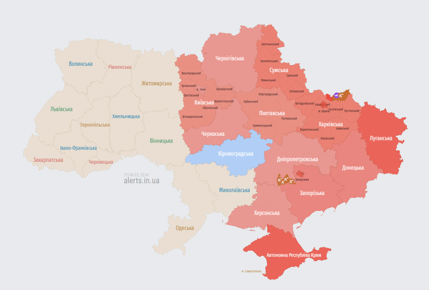 Карта тривог