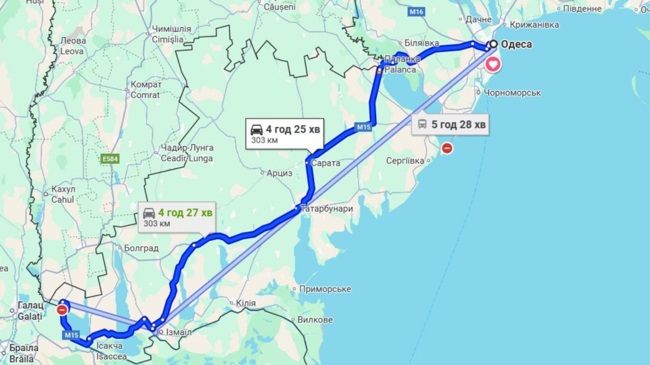 Затори на трасі Одеса-Рені