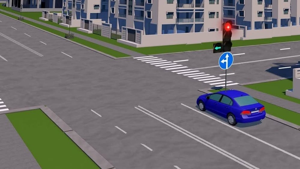 Тест з ПДР: куди дозволений рух авто?