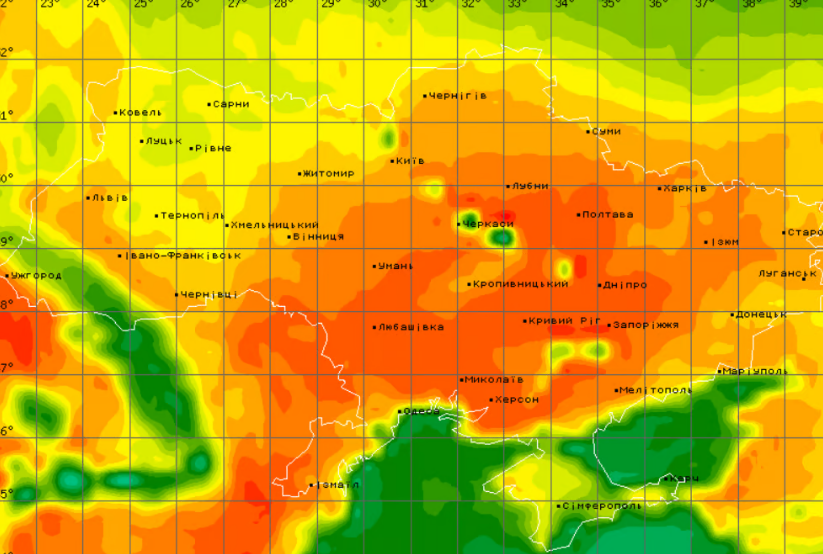 карта просування циклону