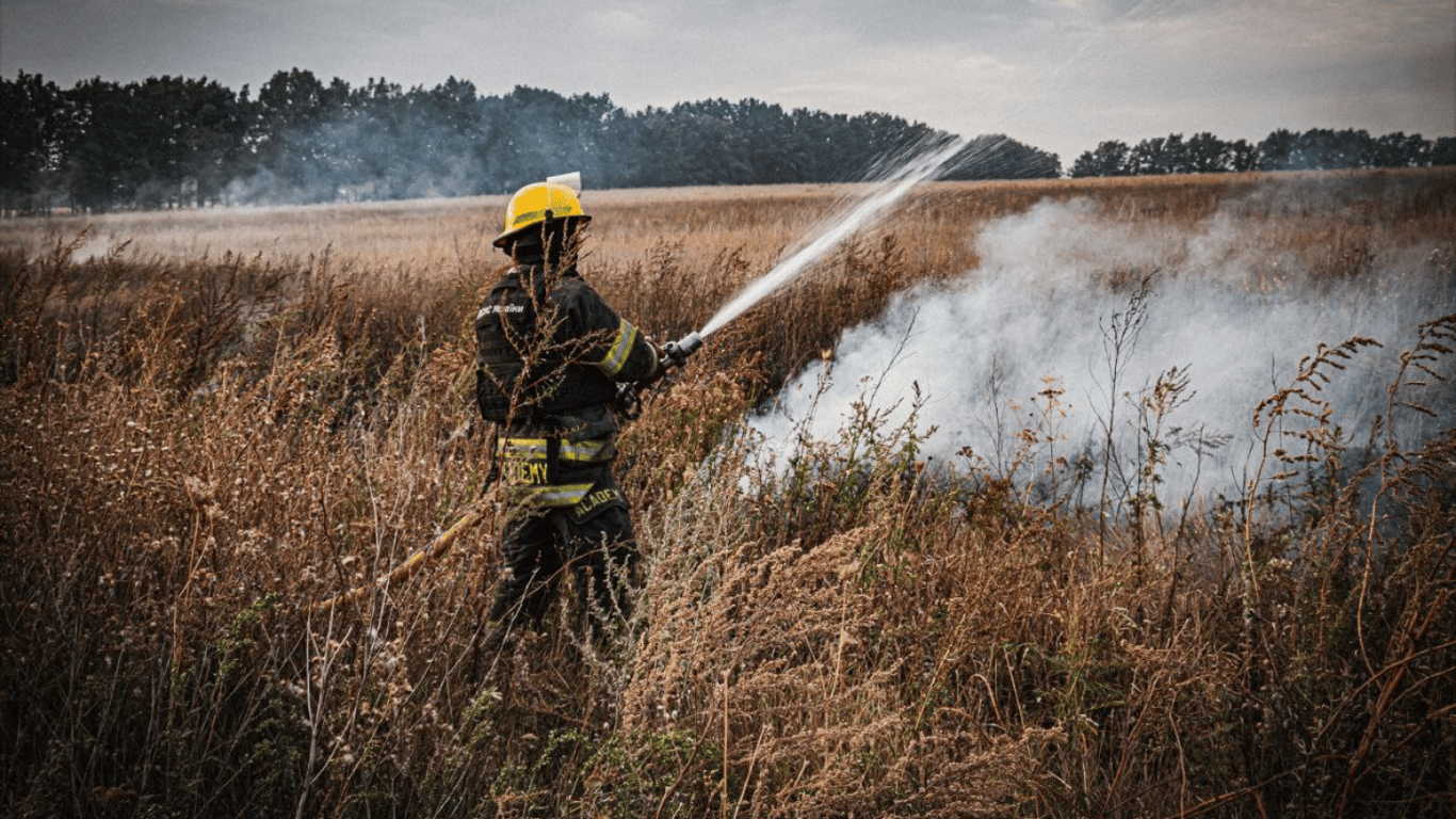 У Харківській області пожежа охопила село Черкаські Тишки