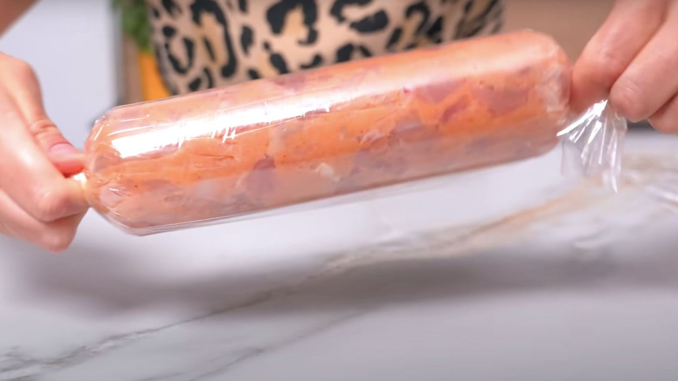 домашня куряча ковбаса без оболонки та желатина 