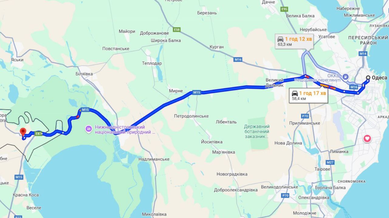 Затори на трасі Одеса-Рені