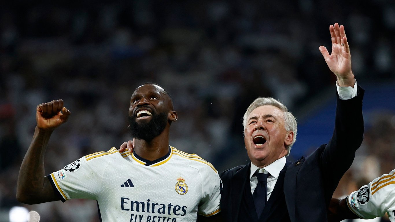 Антонио Рюдигер и Карло Анчелотти