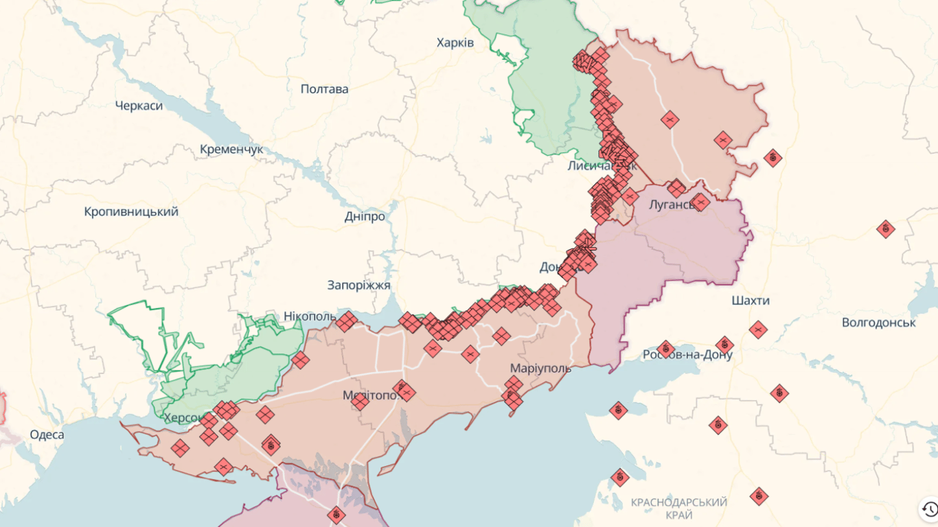 Карта бойових дій в Україні онлайн сьогодні, 27.08.2023: DeepState, Liveuamap, ISW