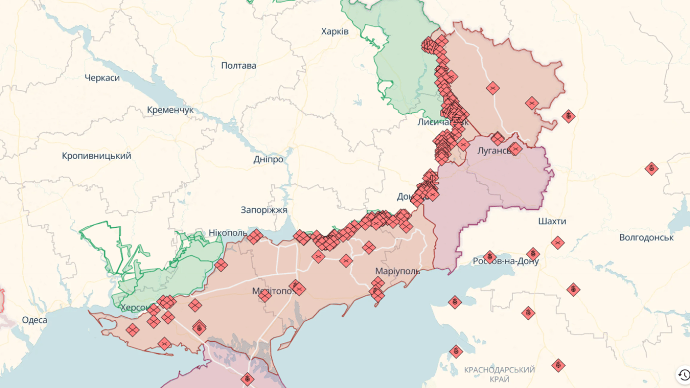 Карта боевых действий в Украине онлайн сегодня, 27.08.2023: DeepState, Liveuamap, ISW