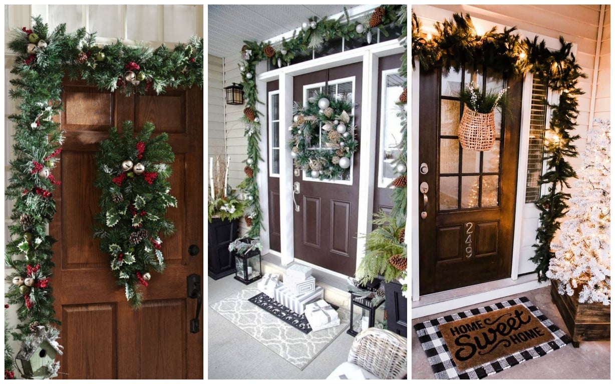 Як прикрасити двері та вхід: новорічний декор
