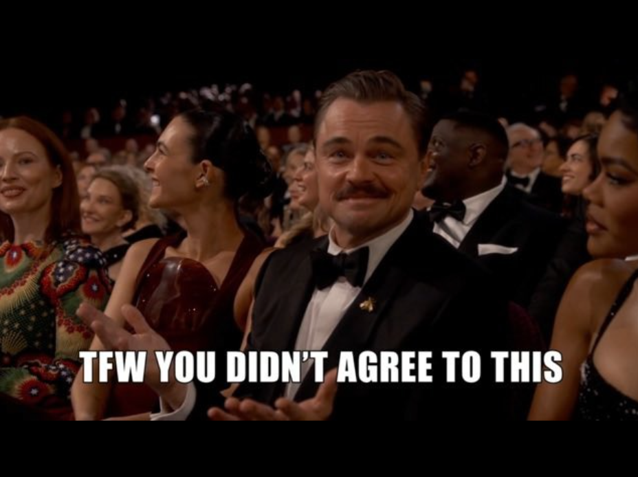 Новий мем із Леонардо Ді Капріо "Коли не погоджувався на все це", премія "Оскар" 2026 року