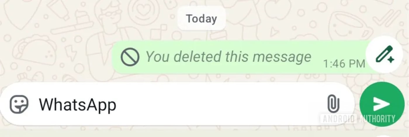 Функция переписывания текста в WhatsApp