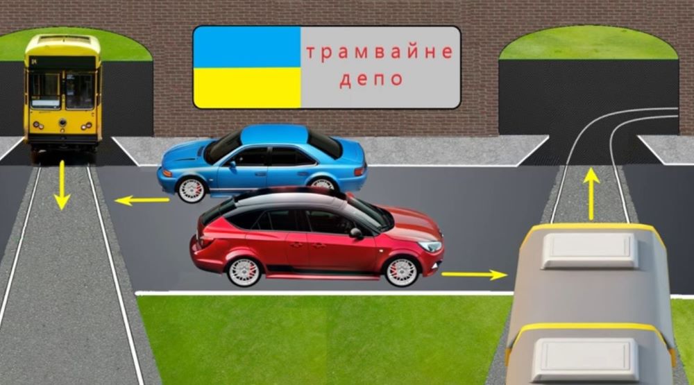 Хитрий ПДР тест — хто з водіїв зобов'язаний поступитися трамваю - фото 1