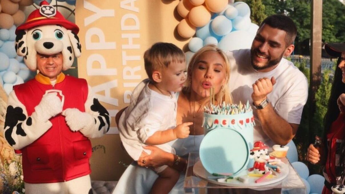 Даша Квиткова с Никитой Добрыниным на праздновании дня рождения своего сына Льва