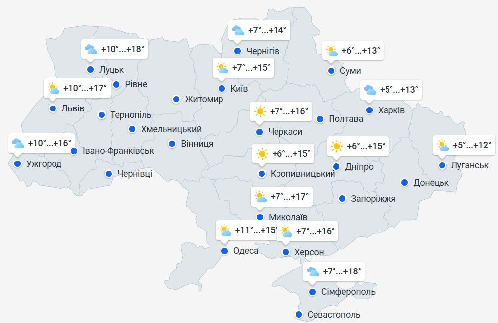 Прогноз погоди в Україні 3 листопада