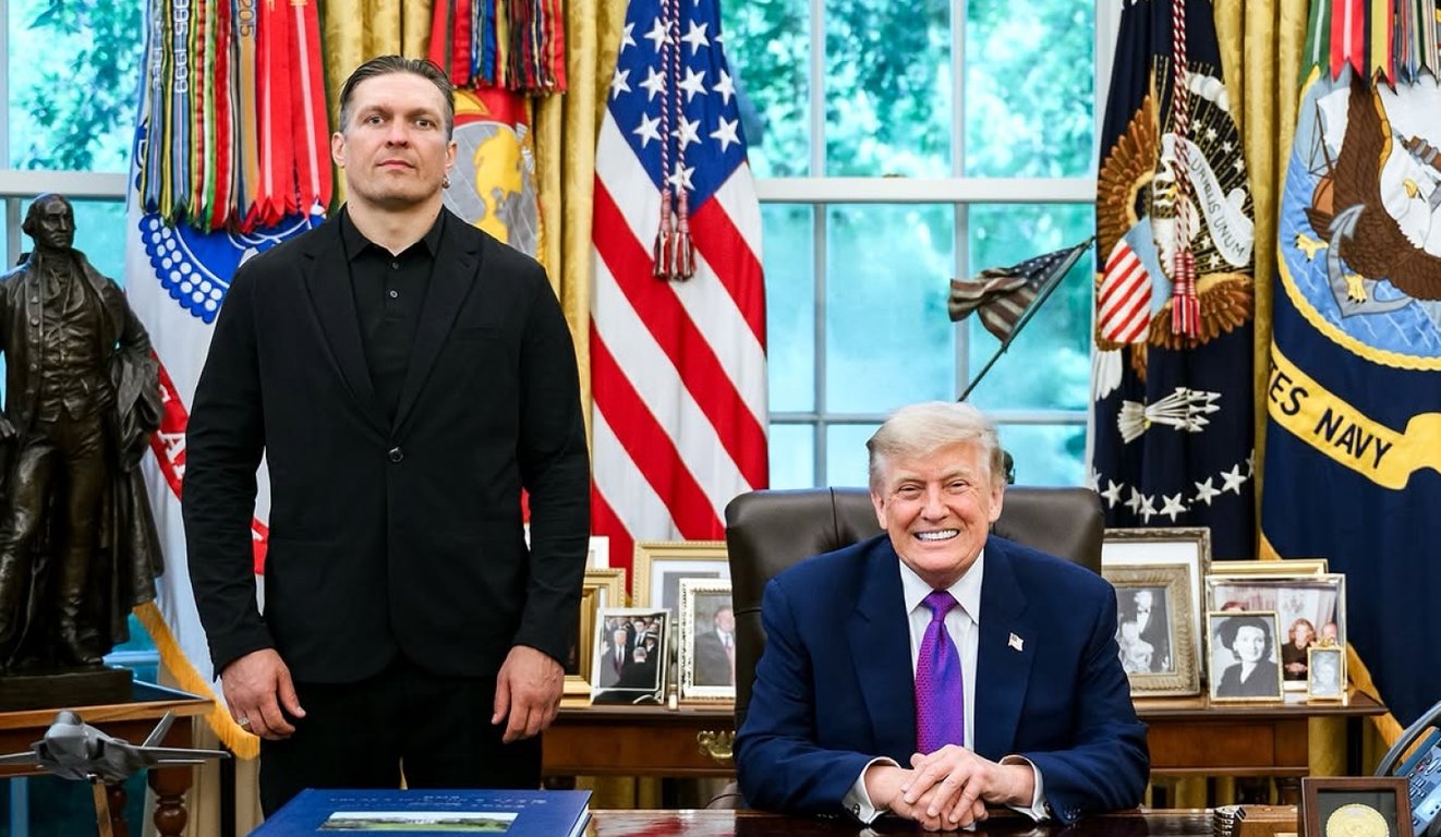 Александр Усик и Дональд Трамп