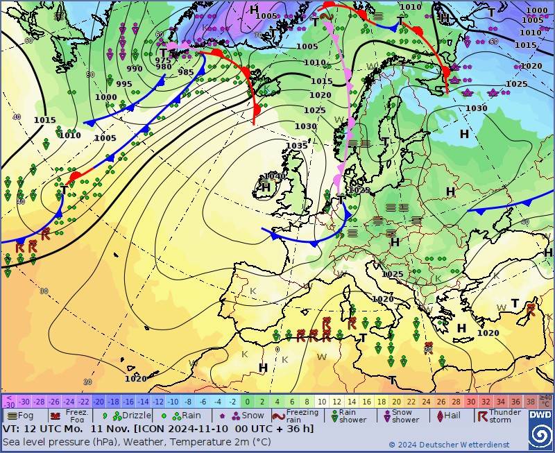 Прогноз погоды на 11 ноября.