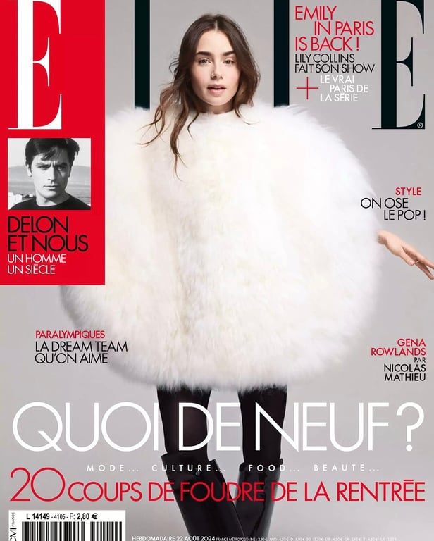 Лілі Коллінз на обкладинці ELLE. Фото: instagram/lilyjcollins