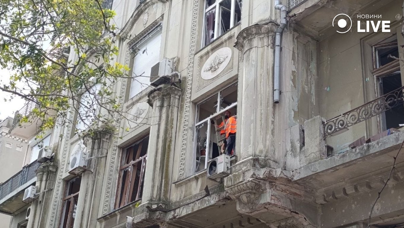 Наслідки обстрілу Одеси