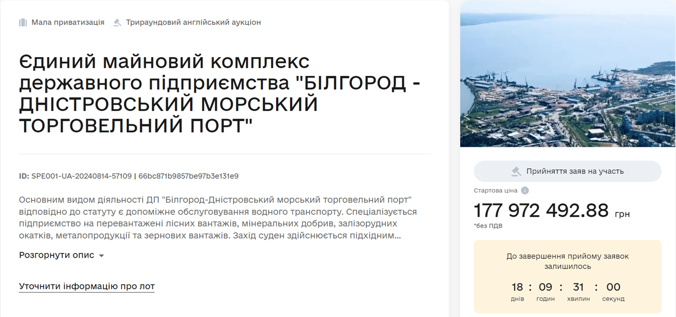 Продажа порта