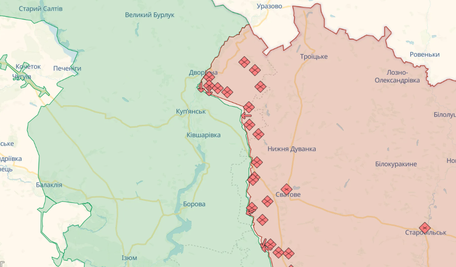 Карти бойових дій станом на 19 жовтня