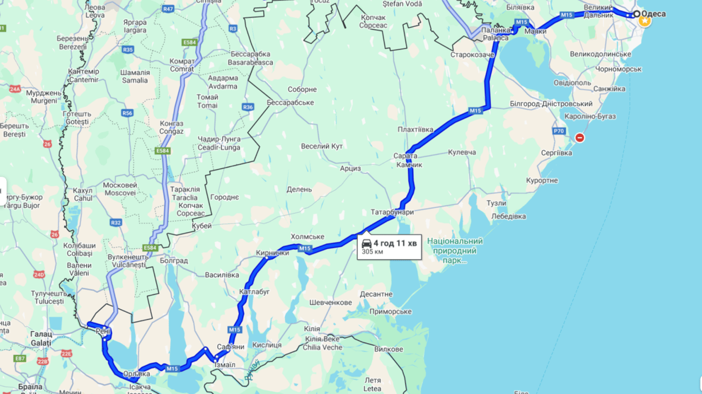 Очереди на границе и пробки на трассе Одесса-Рени