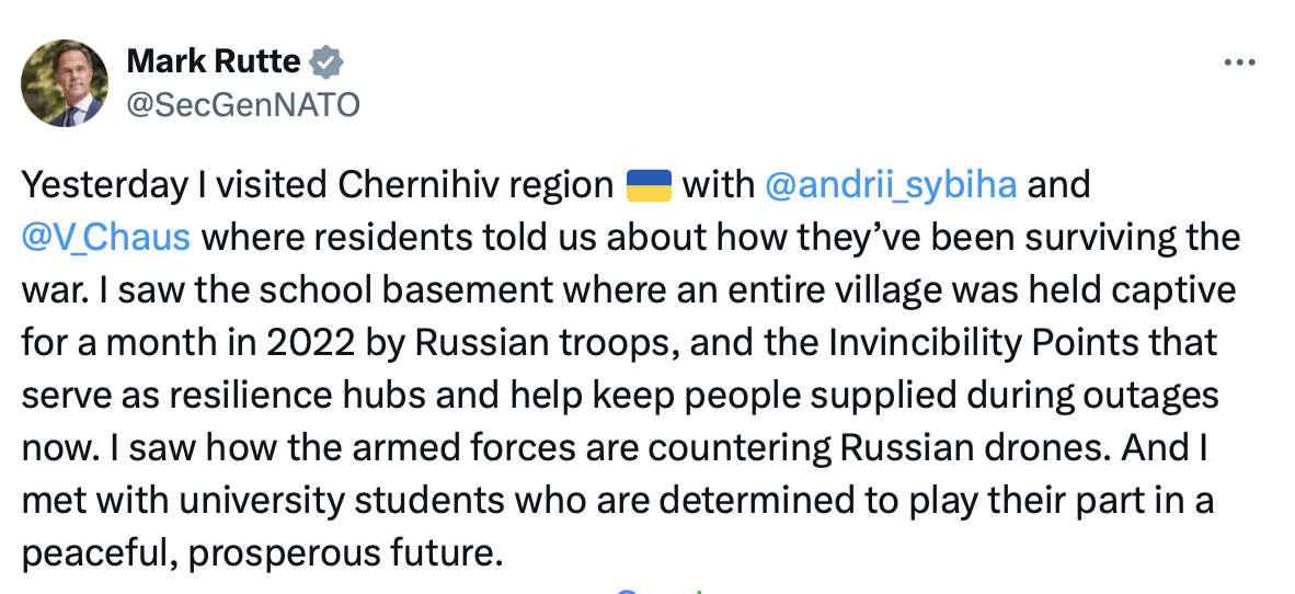 Рютте посетил деоккупированное село на Черниговщине - фото 1